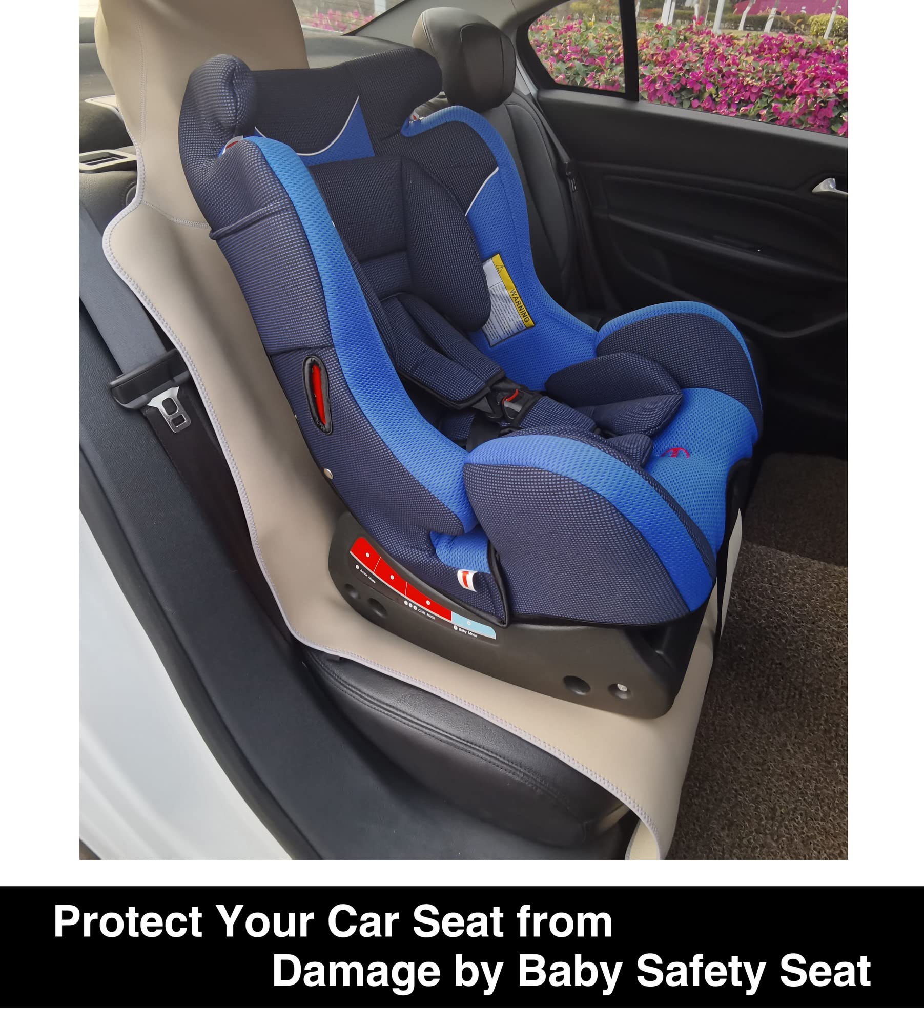 Close-up of premium neoprene material used in VSHIELD seat cover.