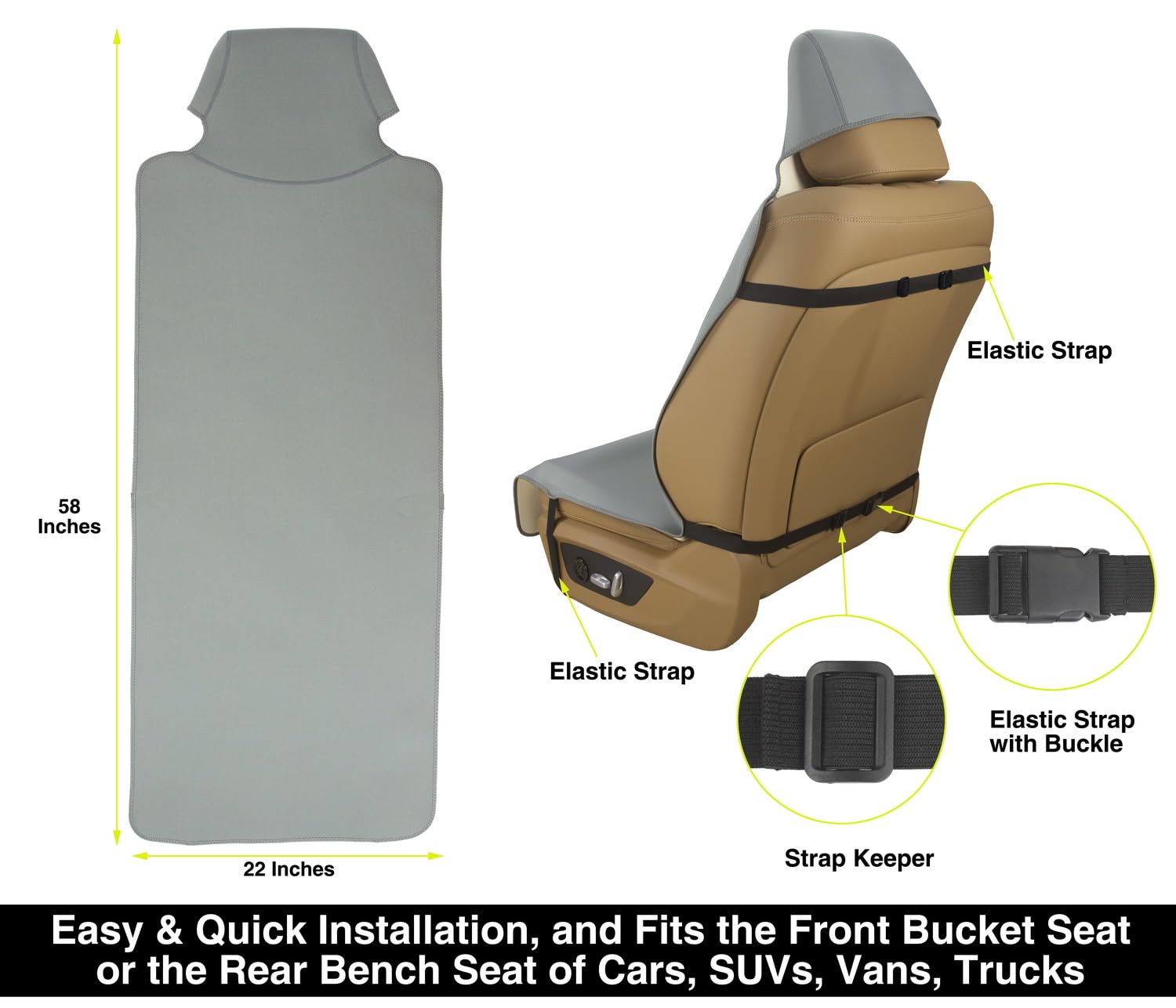 VSHIELD airbags-compatible seat cover preserves safety features while protecting the seat.