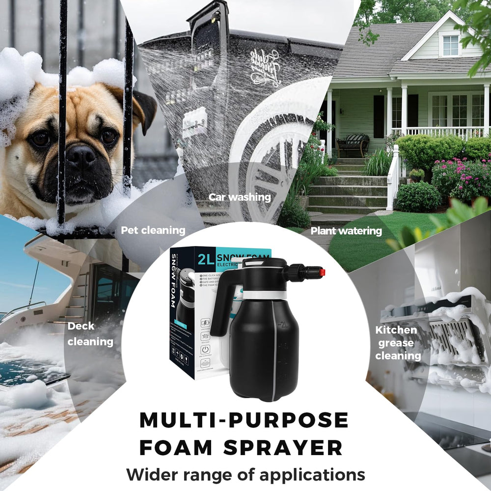 VSSOC foam cleaning for garden shows effective outdoor treatment with foam.