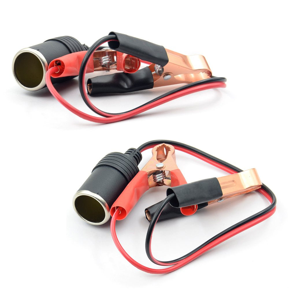 VSTM OBD II memory-saver clip with alligator connectors for reliable connections.