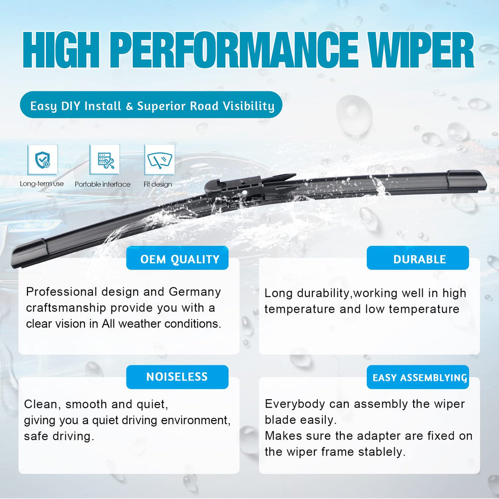 VTOGOI natural rubber blade provides smooth wiping on Mercedes glass