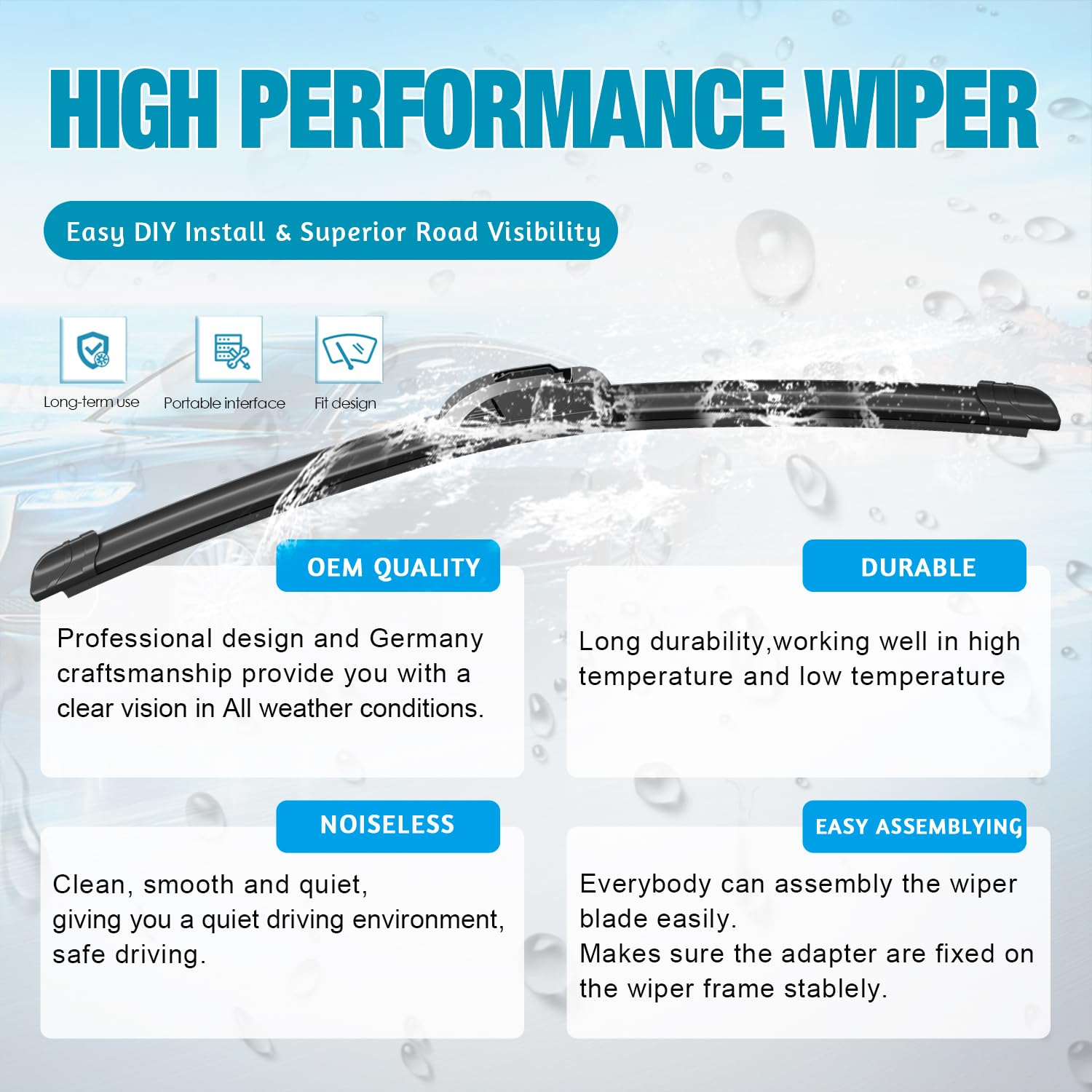 VTOGOI all-weather coverage blades for year-round performance