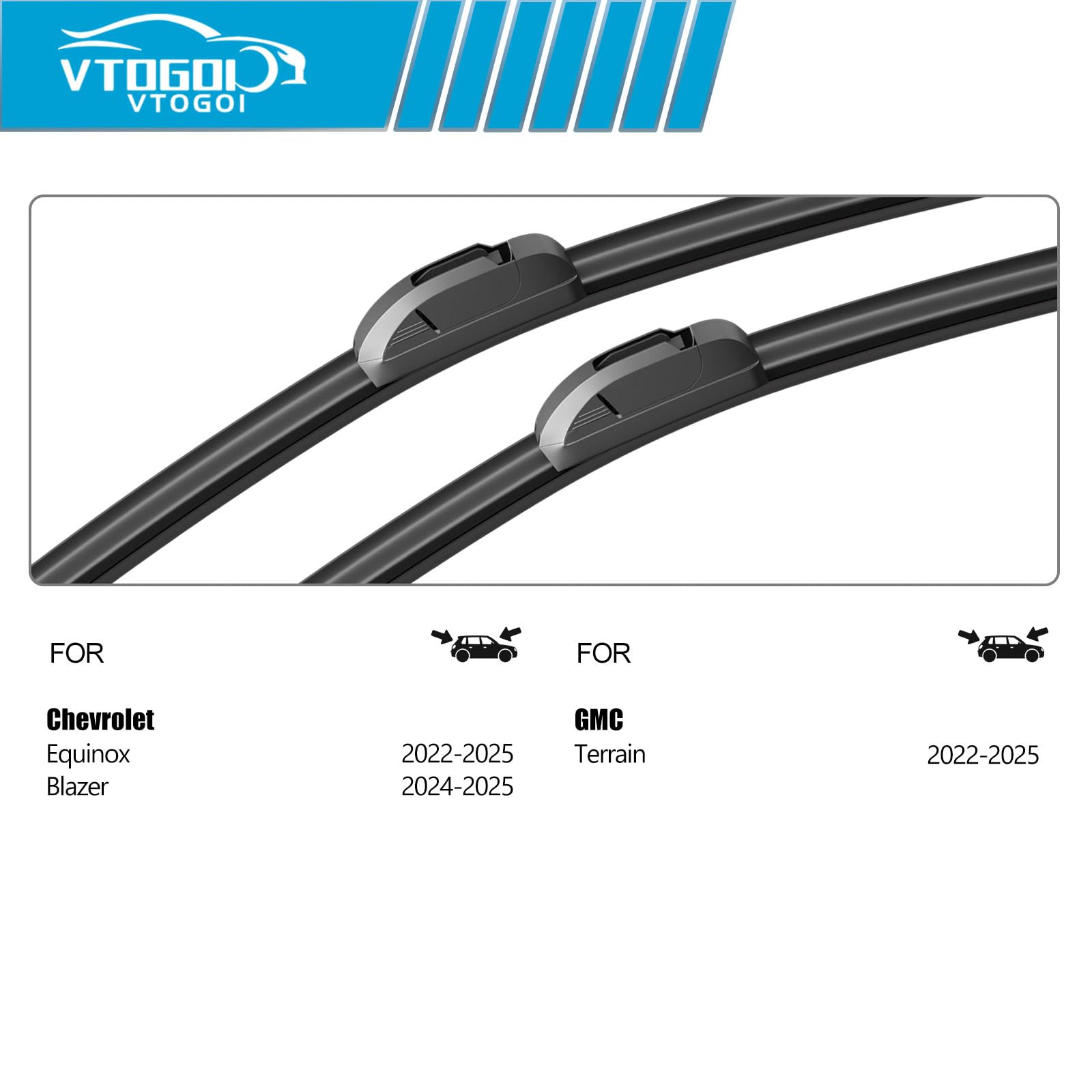 VTOGOI OEM windshield wiper 12-rear keeps rear glass clear in rain