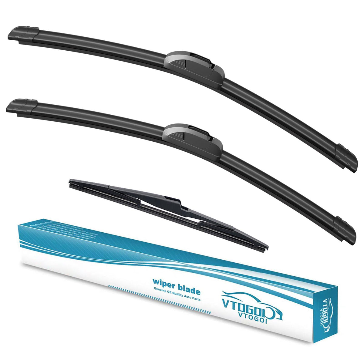 VTOGOI OEM windshield wiper 24-front for clear, all-weather visibility and precise contact