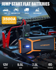 VTOMAN V10 jump starter in-case storage demonstrates trunk-ready readiness for emergencies.