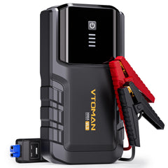 VTOMAN VL3 compact jump starter fits in a glove box for easy travel.
