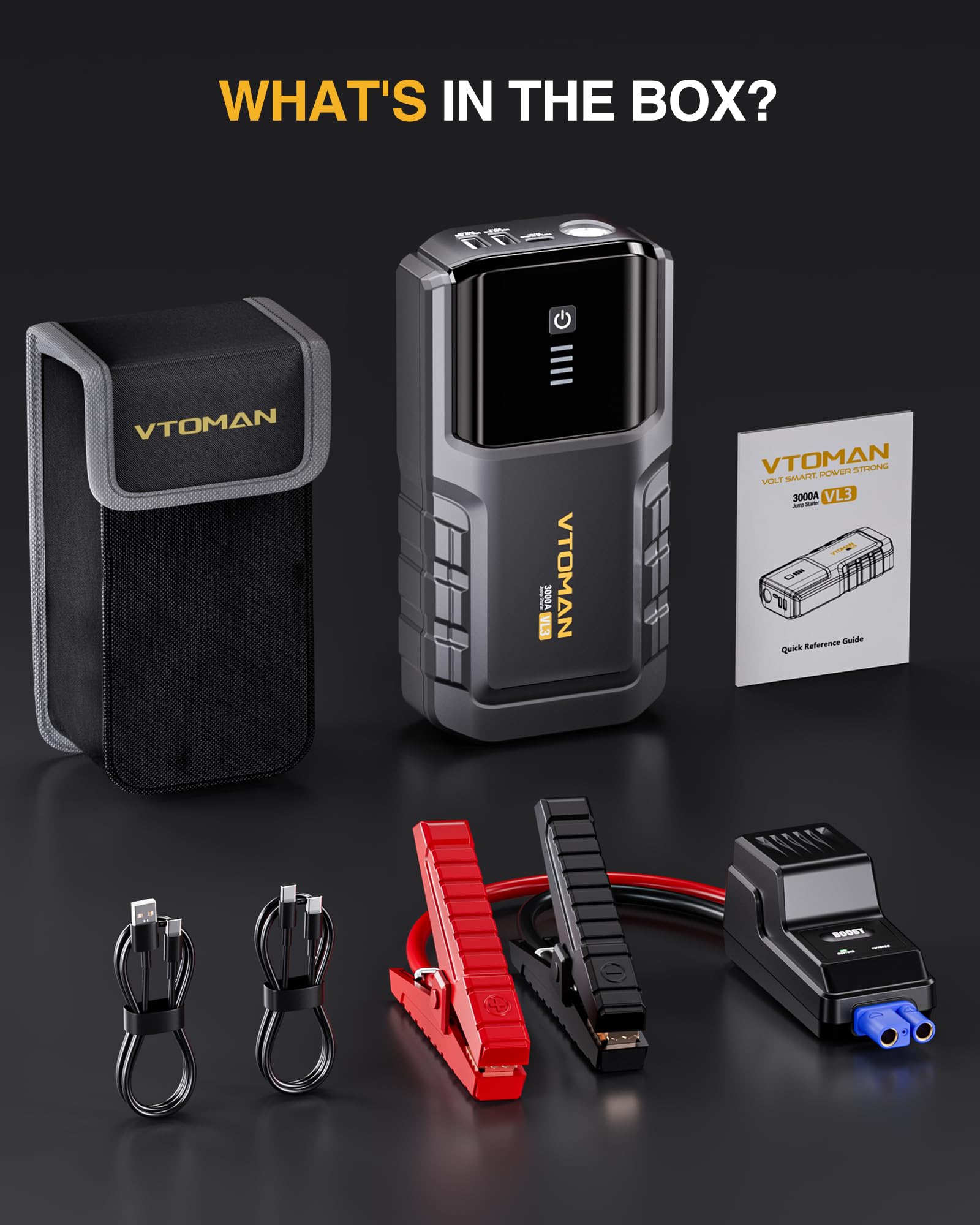 VTOMAN VL3 safety features protect against sparks and shorts.