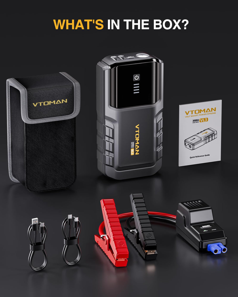 VTOMAN VL3 safety features protect against sparks and shorts.