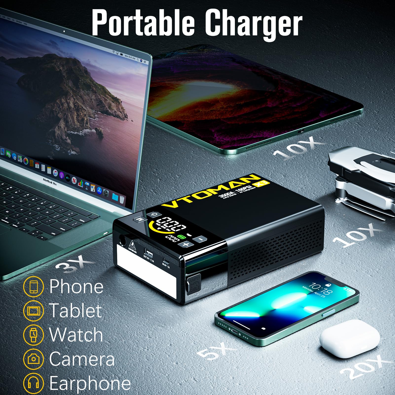 VTOMAN X3 BMS safeguards prevent misoperation and protect devices