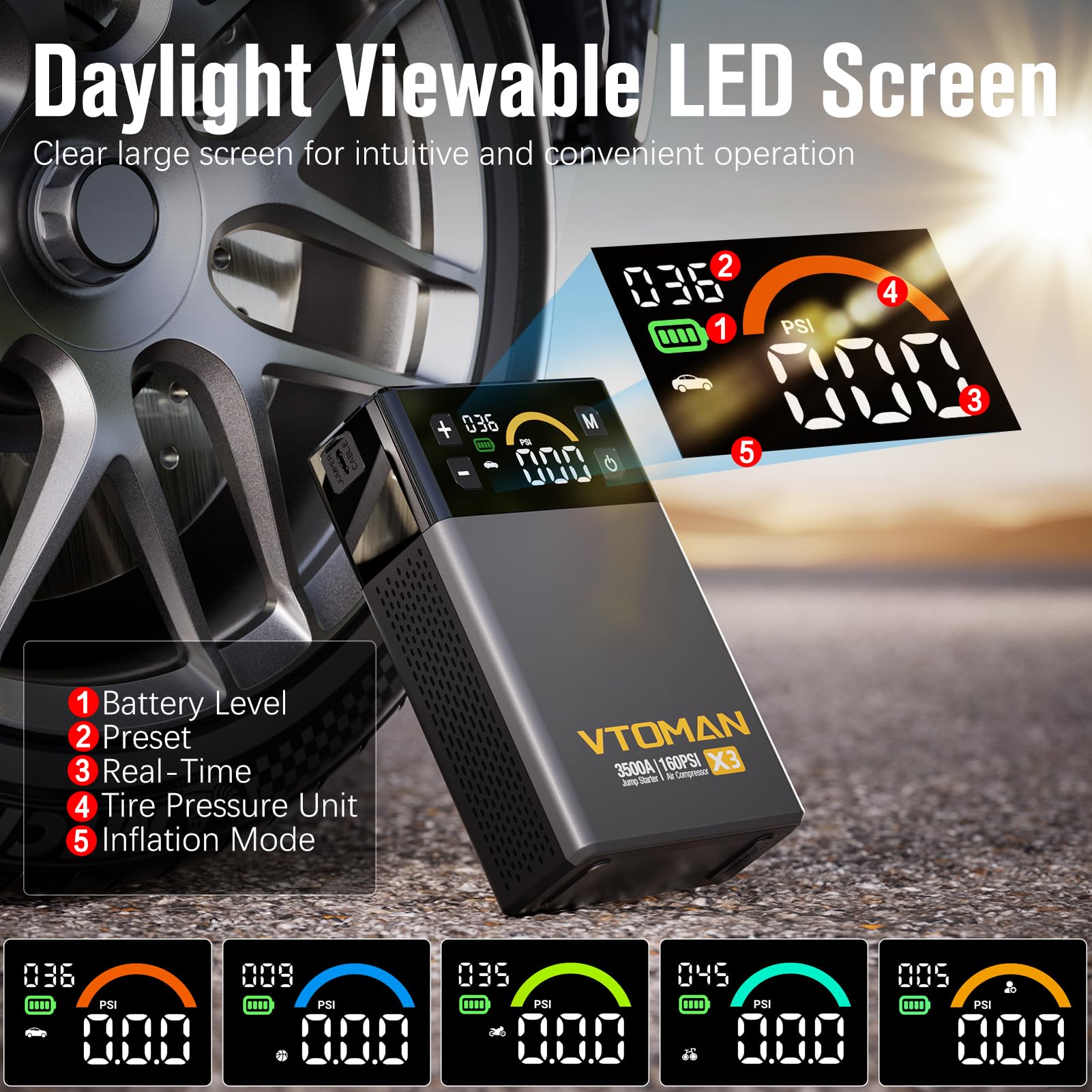 VTOMAN X3 dual-sided cooling for safer operation