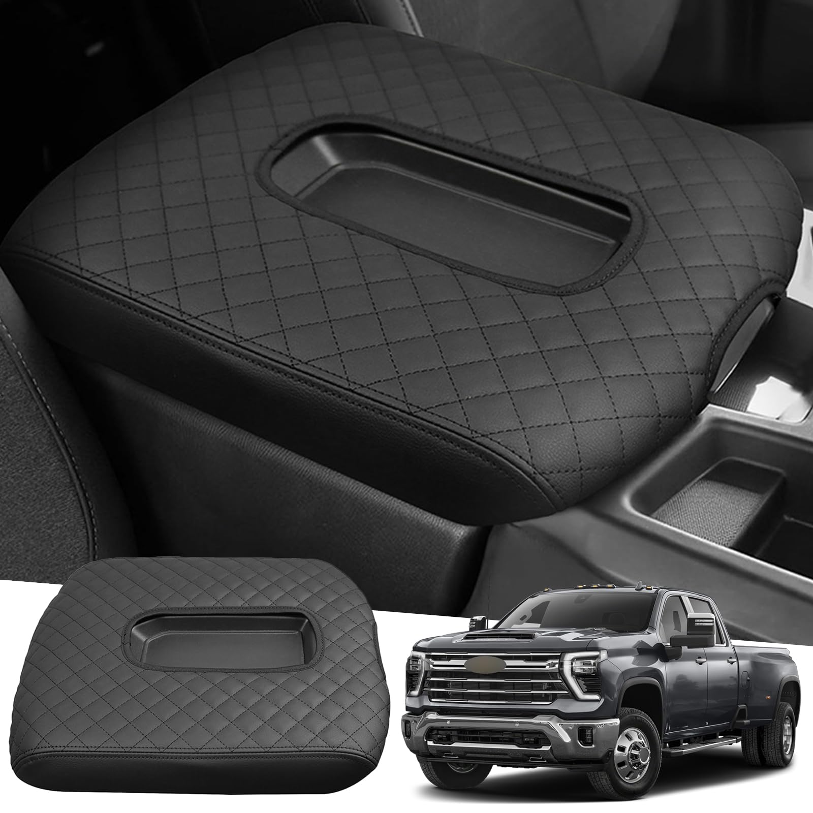 VTVWNM center console armrest cover for Chevy Silverado offers precise fit and protection.