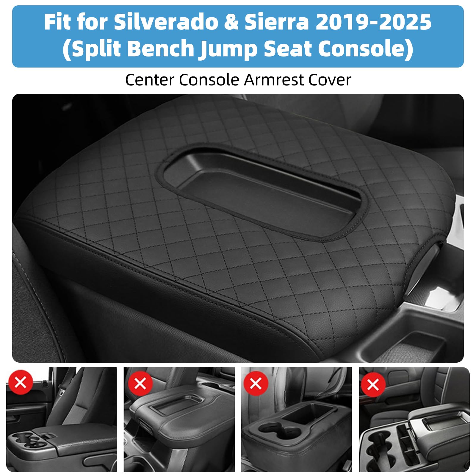 VTVWNM center console armrest cover for GMC Sierra ensures seamless install and durability.