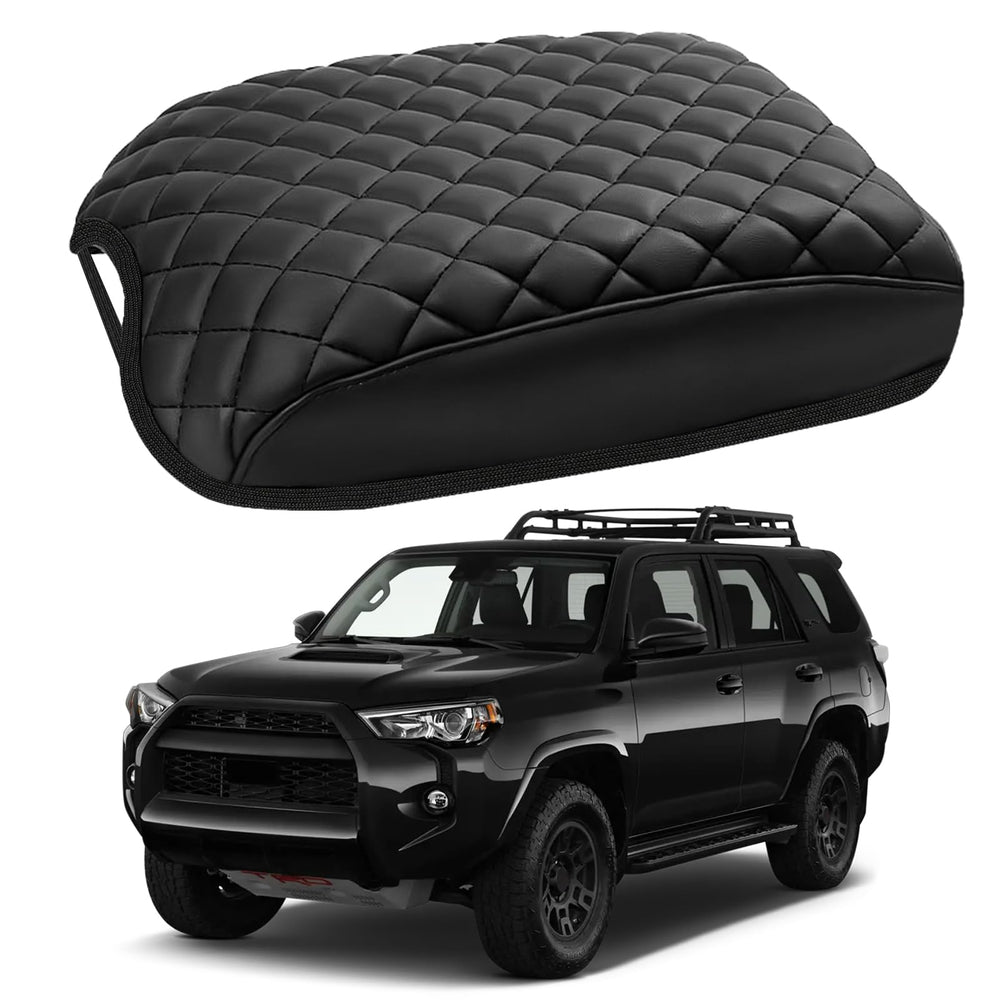 VTVWNM center console armrest cover with leather embroidery protects the armrest and elevates style