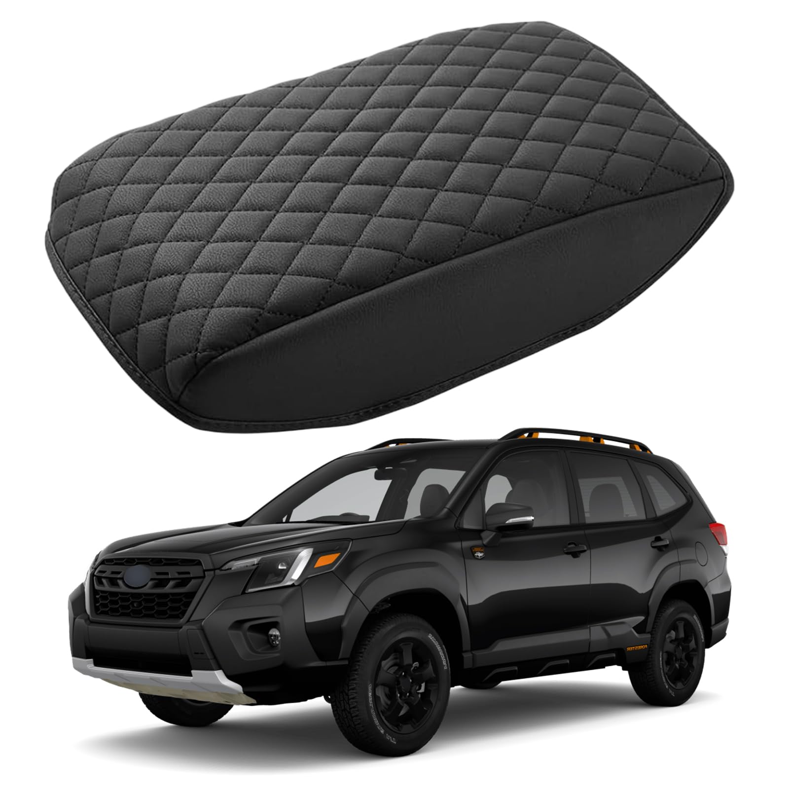 VTVWNM center console armrest cover for Subaru Forester 2019–2024 protects against wear.