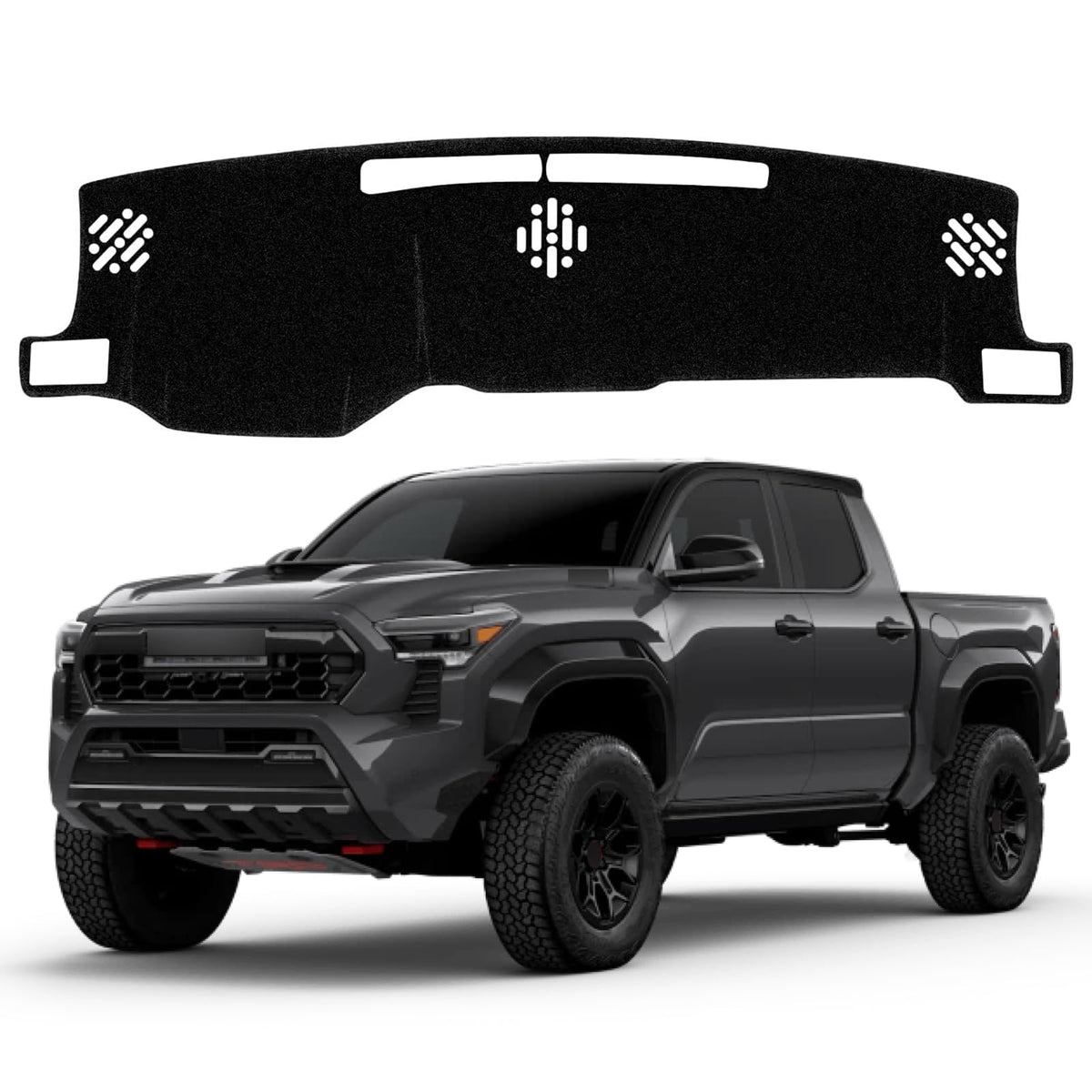 VTVWNM dash cover fits Toyota Tacoma 2024–2026 for UV protection and glare reduction.