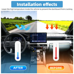 VTVWNM dash cover heat-insulation layer helps keep the cabin cooler on sunny days.