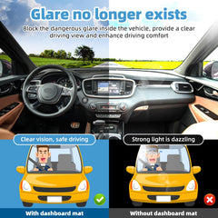 Three-layer construction adds heat insulation to shield the dash from sun exposure
