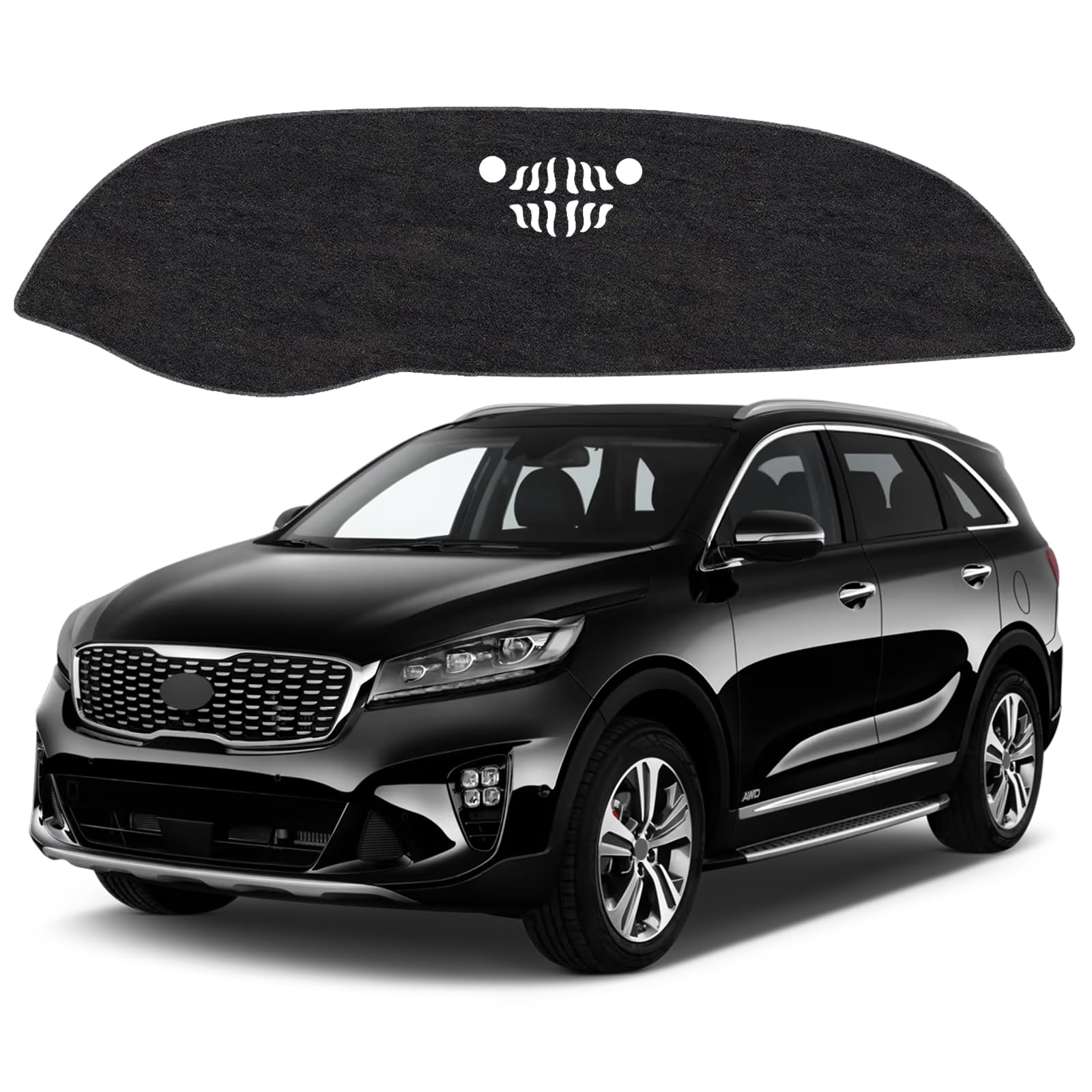 VTVWNM dash cover on Kia Sorento provides precise fit and glare reduction for safer driving