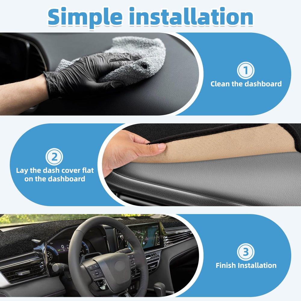 VTVWNM dash cover mat helps shield the dash from sun and heat damage.