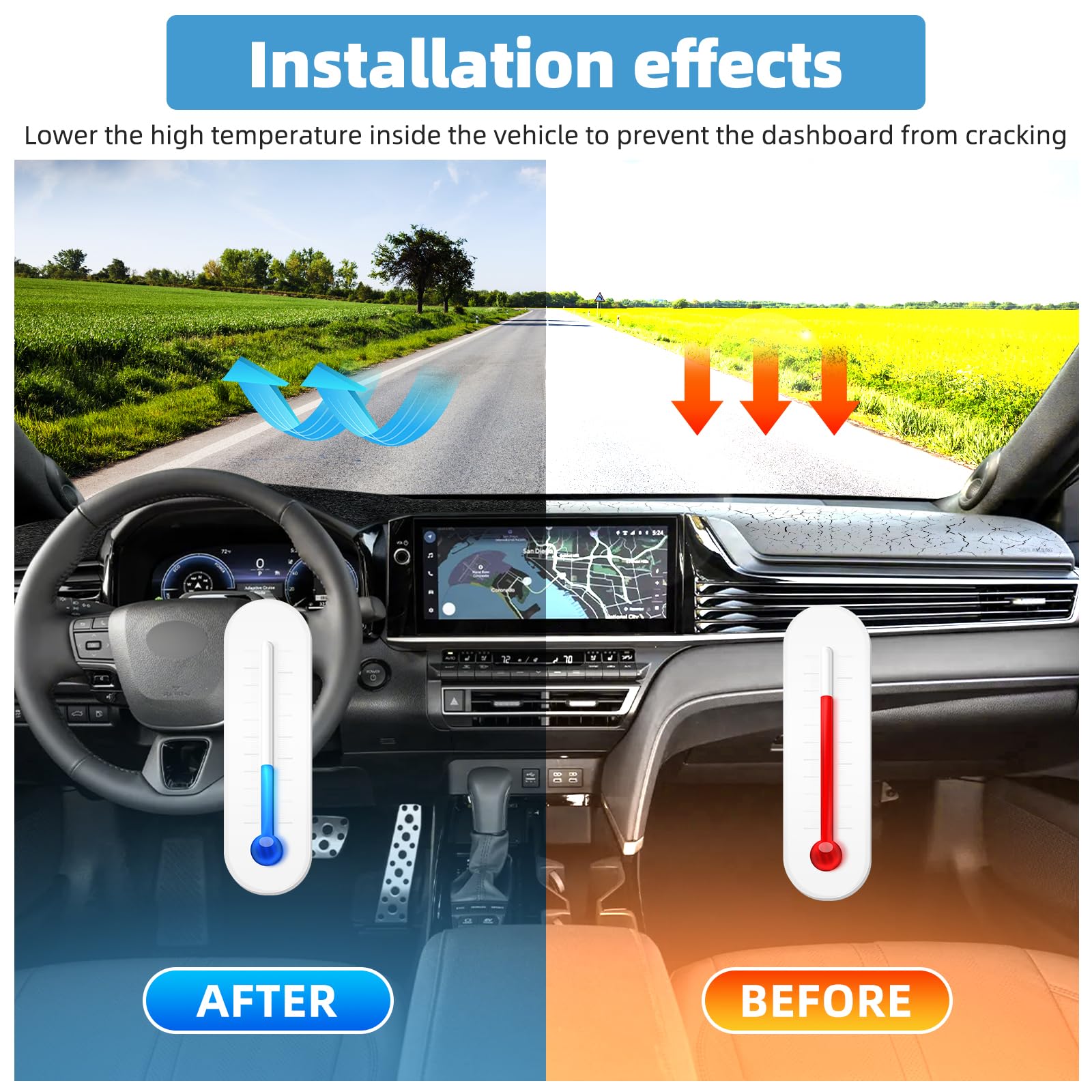 VTVWNM dash cover mat top polyester layer provides soft, breathable dashboard surface.