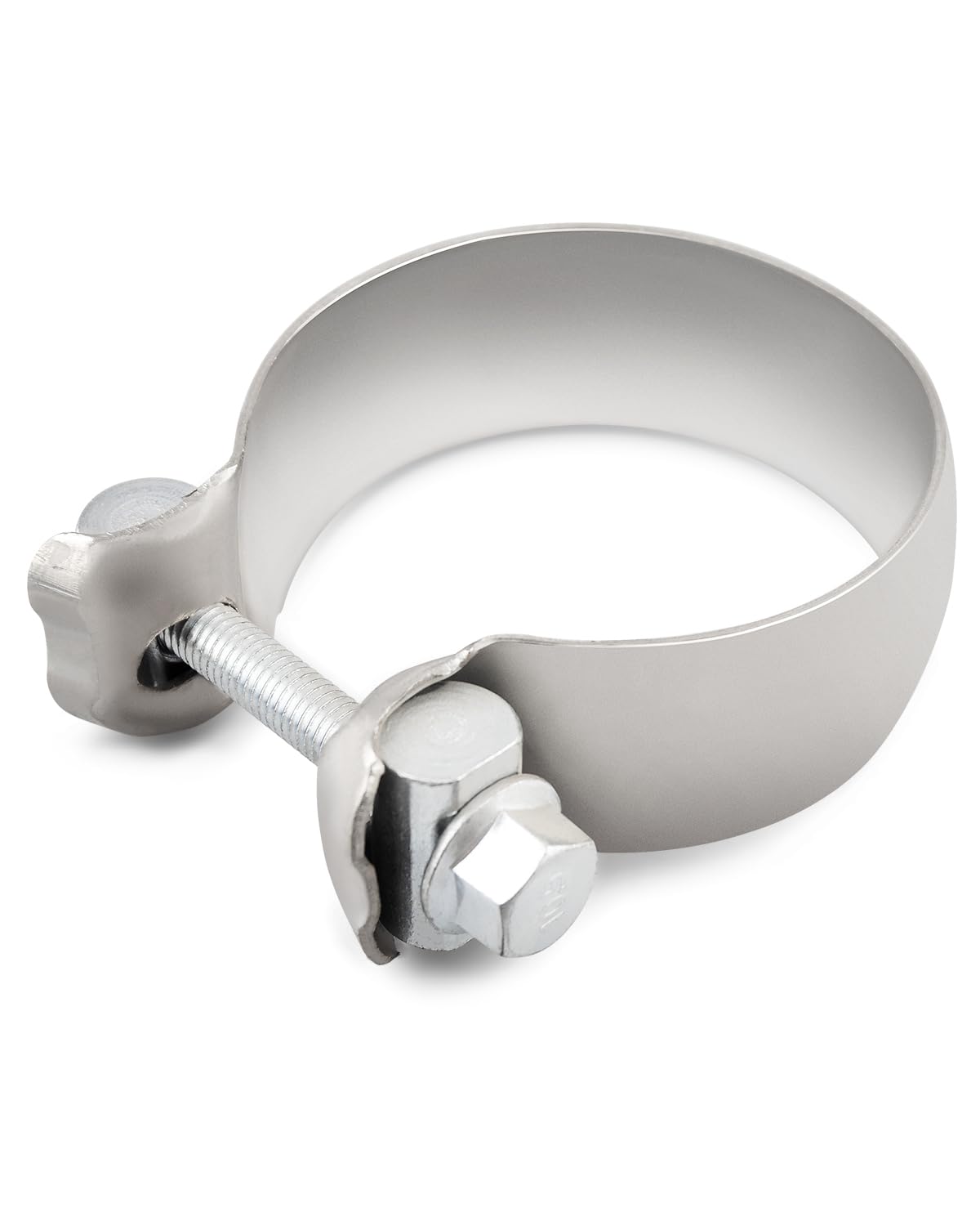 Vudajuley 36522 exhaust clamp close-up showing rugged, heat-resistant finish.
