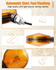 Vudajuley amber hazard light for Kubota M5040 demonstrates durable, weather-tested design.