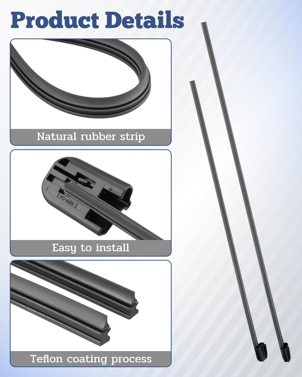 Vudajuley compatible with heated wipers for XC60; smooth operation in all seasons.