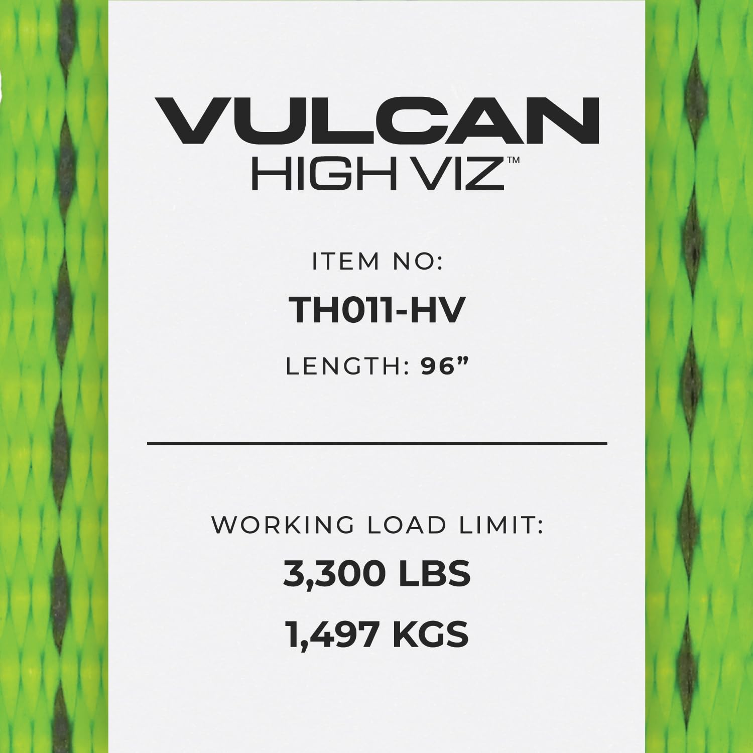 VULCAN four-pack of 2in x 96in lasso straps supports professional hauls.