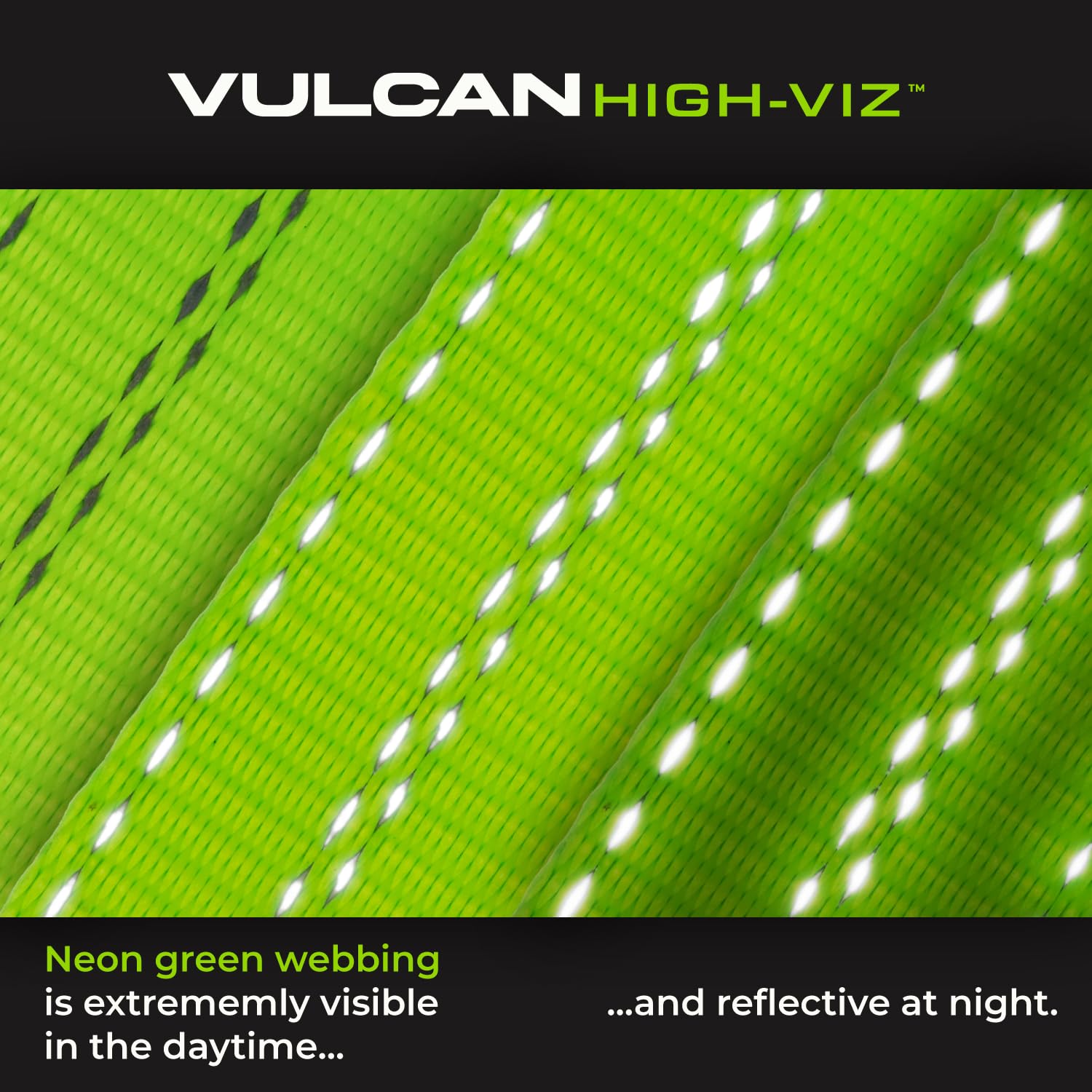 VULCAN retro-reflective fibers shine at night for added safety.