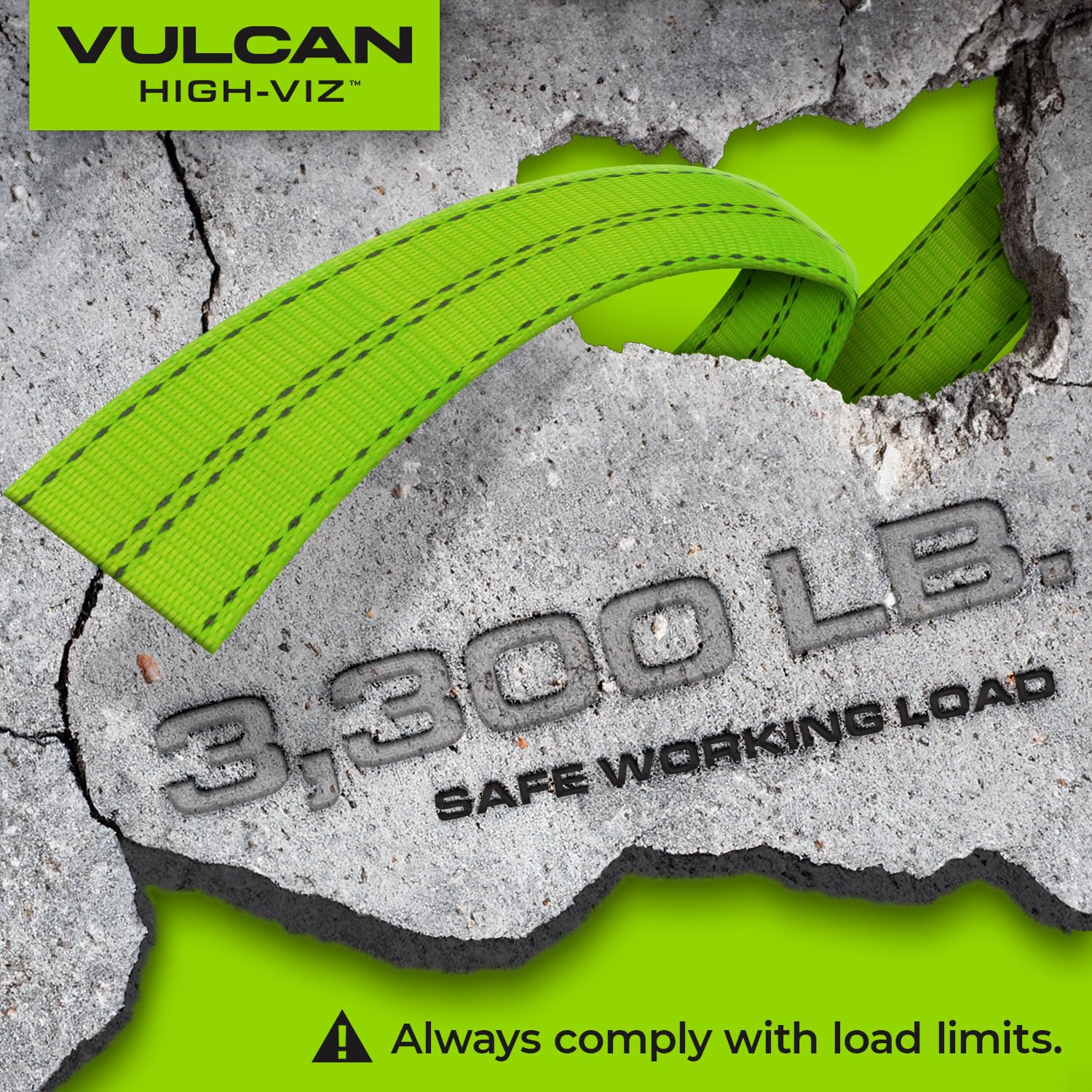 VULCAN safe working load tag aids quick inspections on site.