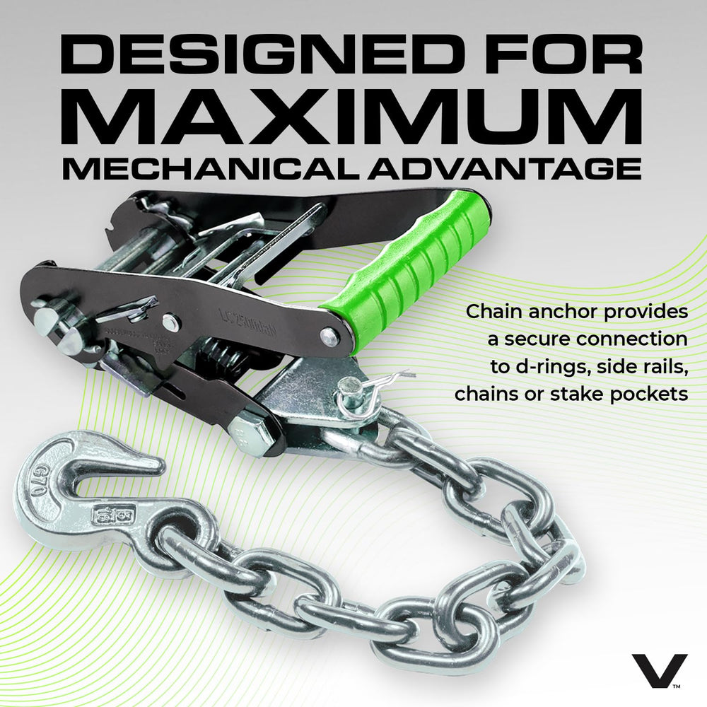VULCAN UV-coated webbing resists sun damage for longer service life.