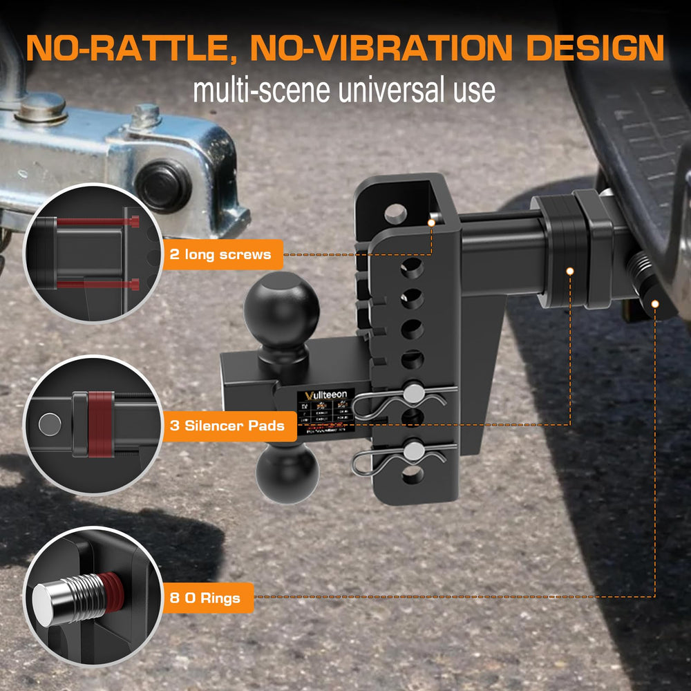 Vullteeon dual ball mount switching between 2 inch and 2-5/16 inch options