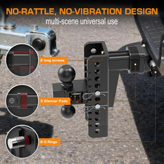 Vullteeon dual-ball mounts offer 2-inch and 2-5/16-inch options for flexible towing.