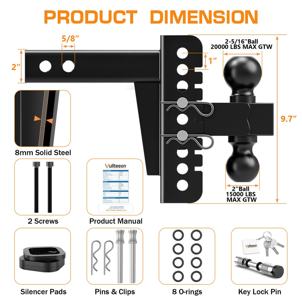 Vullteeon easy install with locking slot design for quick hitching