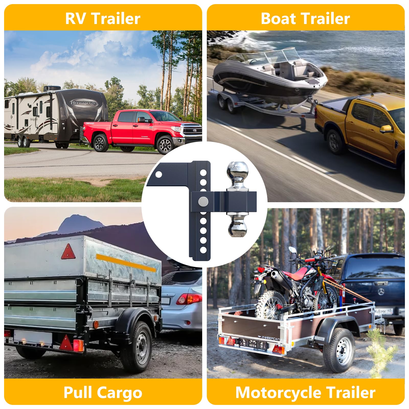 Vullteeon easy installation and precision dual balls reduce play for a steadier tow.