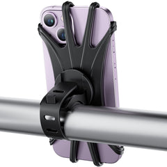 VUP bike phone mount attached to handlebars for stable navigation use.