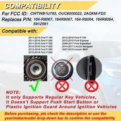 Vurkcy Ford Explorer key fob with full 4-button layout for easy use.
