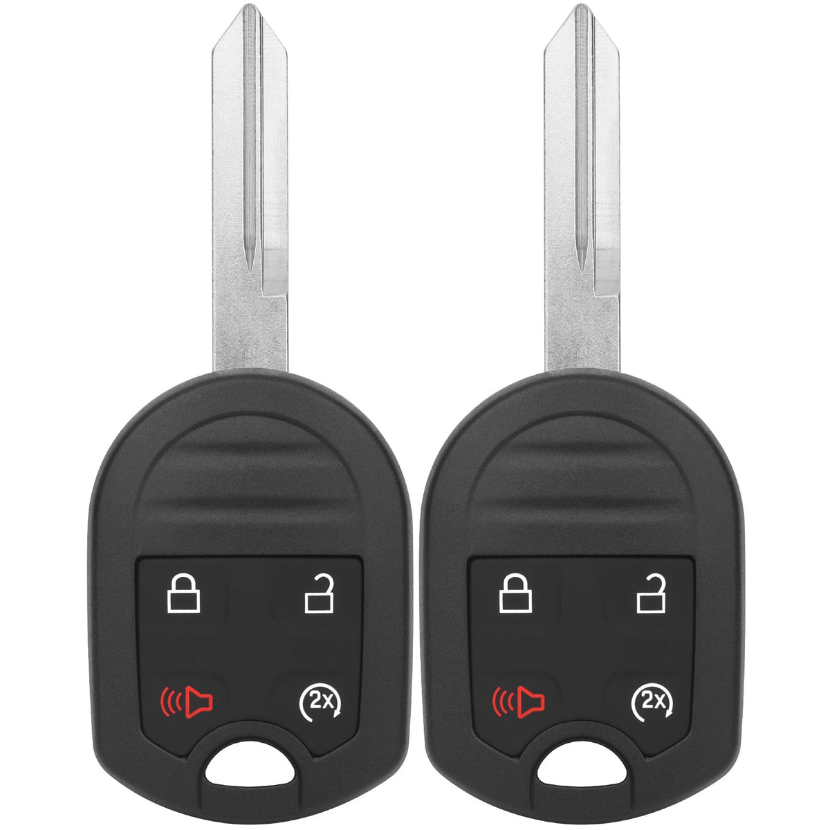 Vurkcy Ford F-150 key fob front view with 4-button layout and remote start.