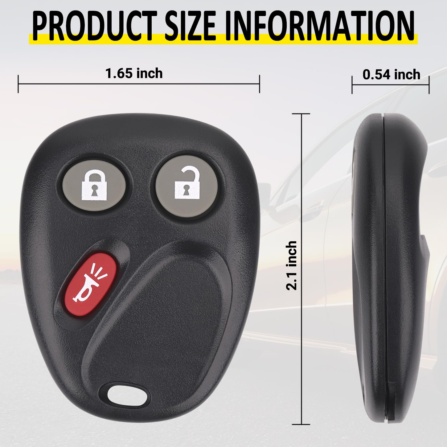 Vurkcy 315 MHz remote; easy compatibility with GM vehicles.