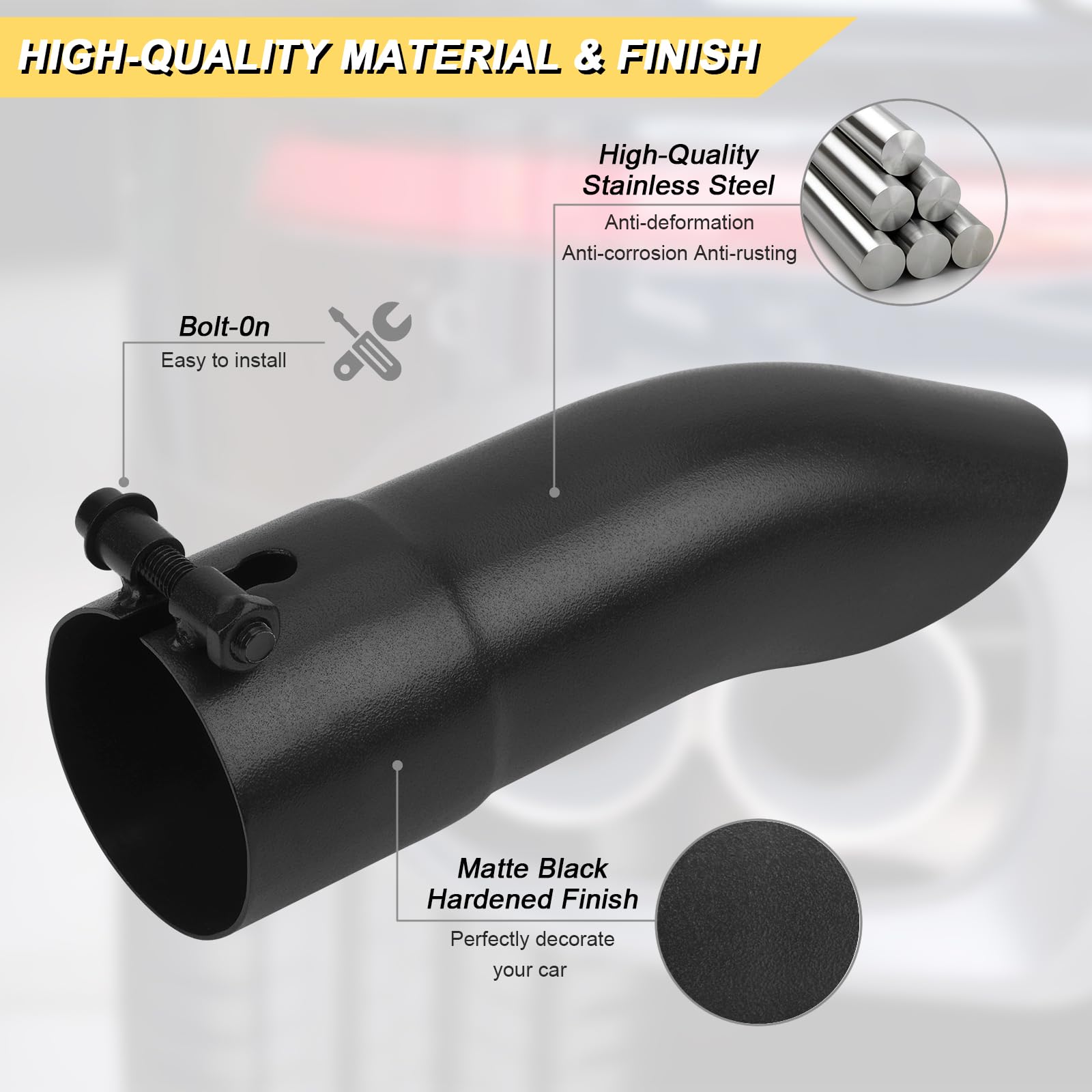 Vurkcy 9-inch length showcases extended reach for a clean finish.