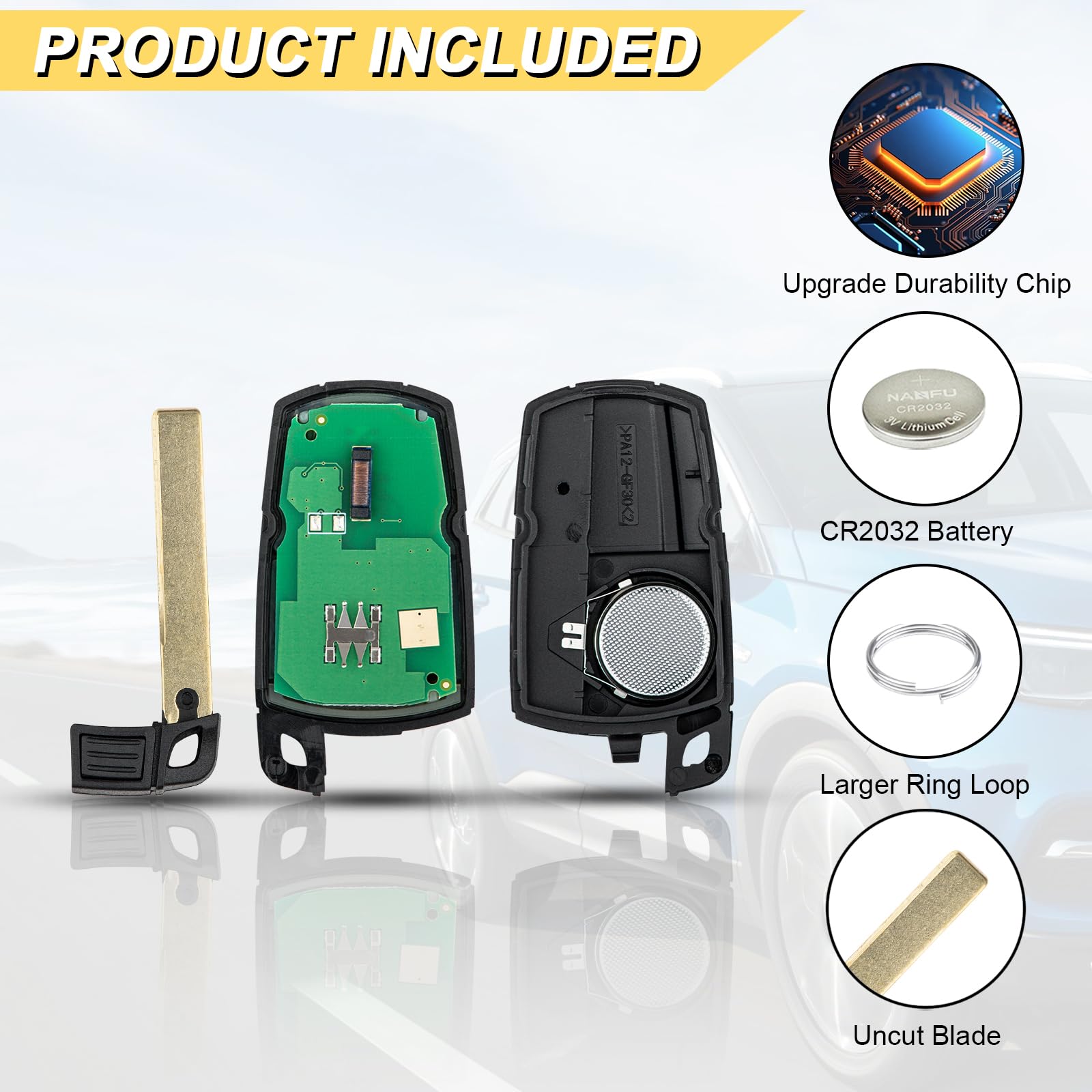 Vurkcy packaging includes one fob with battery pre-installed.