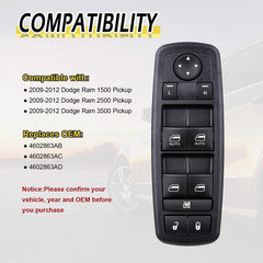 Vurkcy door lock control button for Dodge Ram 2009-2012 simplifies access.