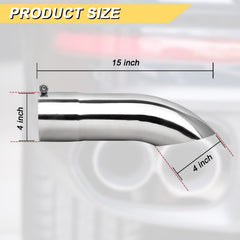 Vurkcy exhaust tip 15in length highlights easy installation and proportional look