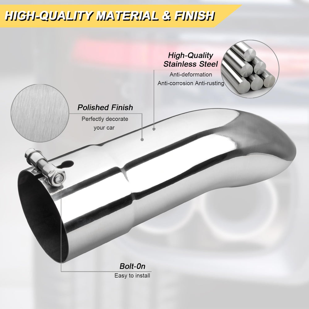 Vurkcy exhaust tip 4in outlet demonstrates clean fit and refined appearance