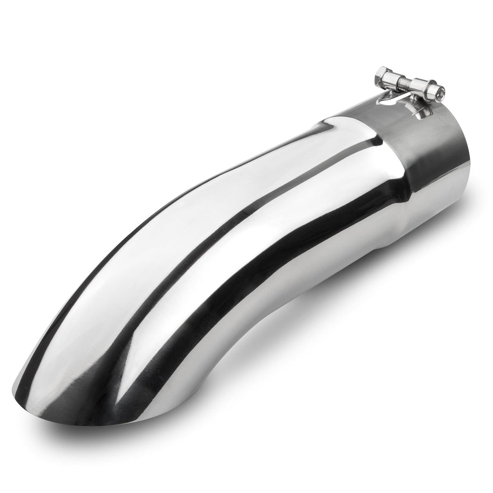 Vurkcy exhaust tip 4in inlet shows sleek polished finish for enhanced exhaust flow