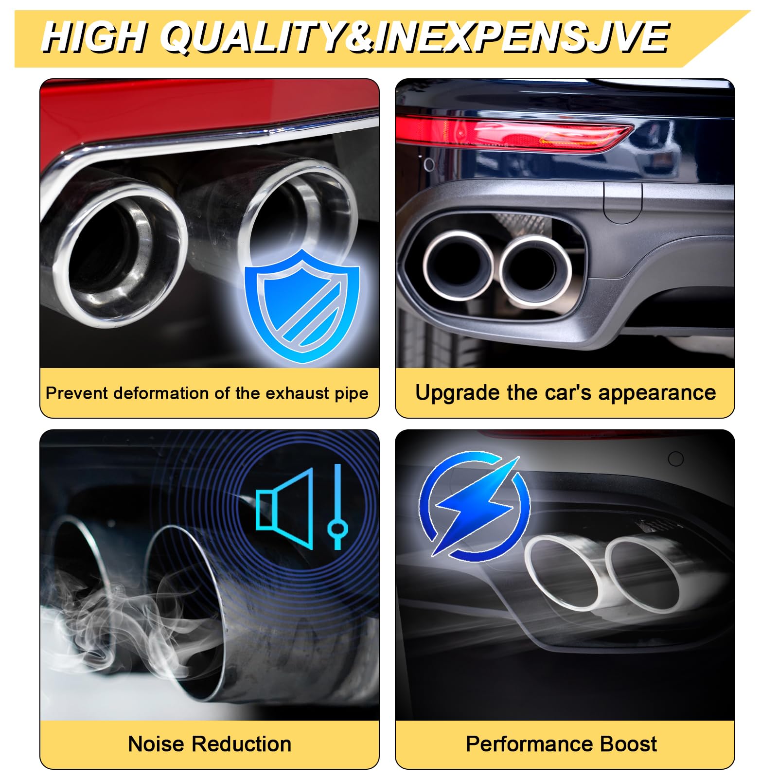 Vurkcy polished tailpipe adds a sleek silvery accent to your vehicle