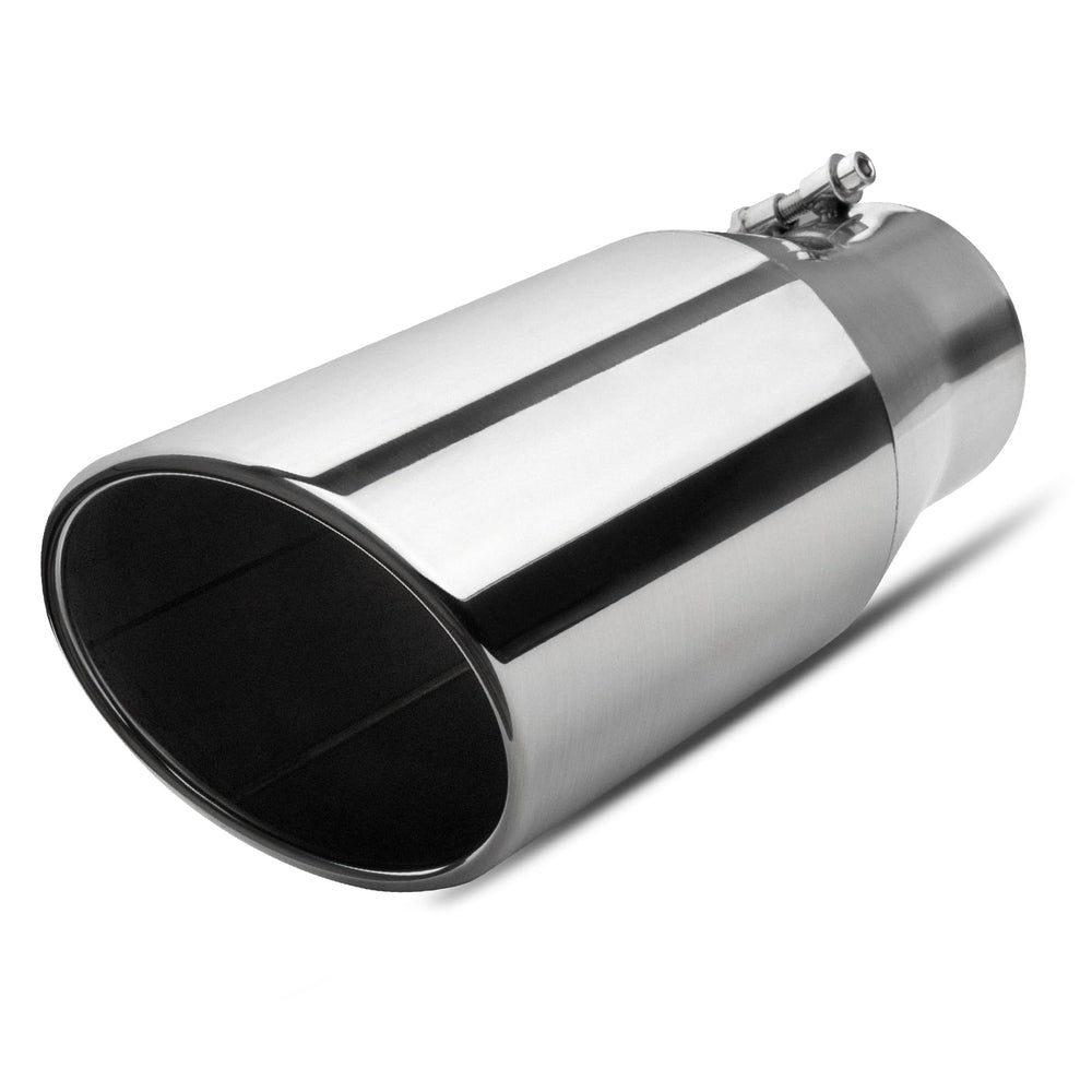 Vurkcy exhaust tip with rolled edge for a durable, clean finish