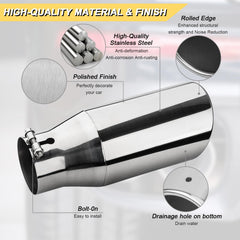 Vurkcy exhaust tip with slant angle cut for improved flow and style