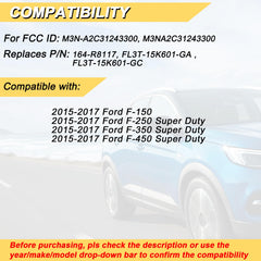Vurkcy compatibility chart showing Ford 2015–2017 models.