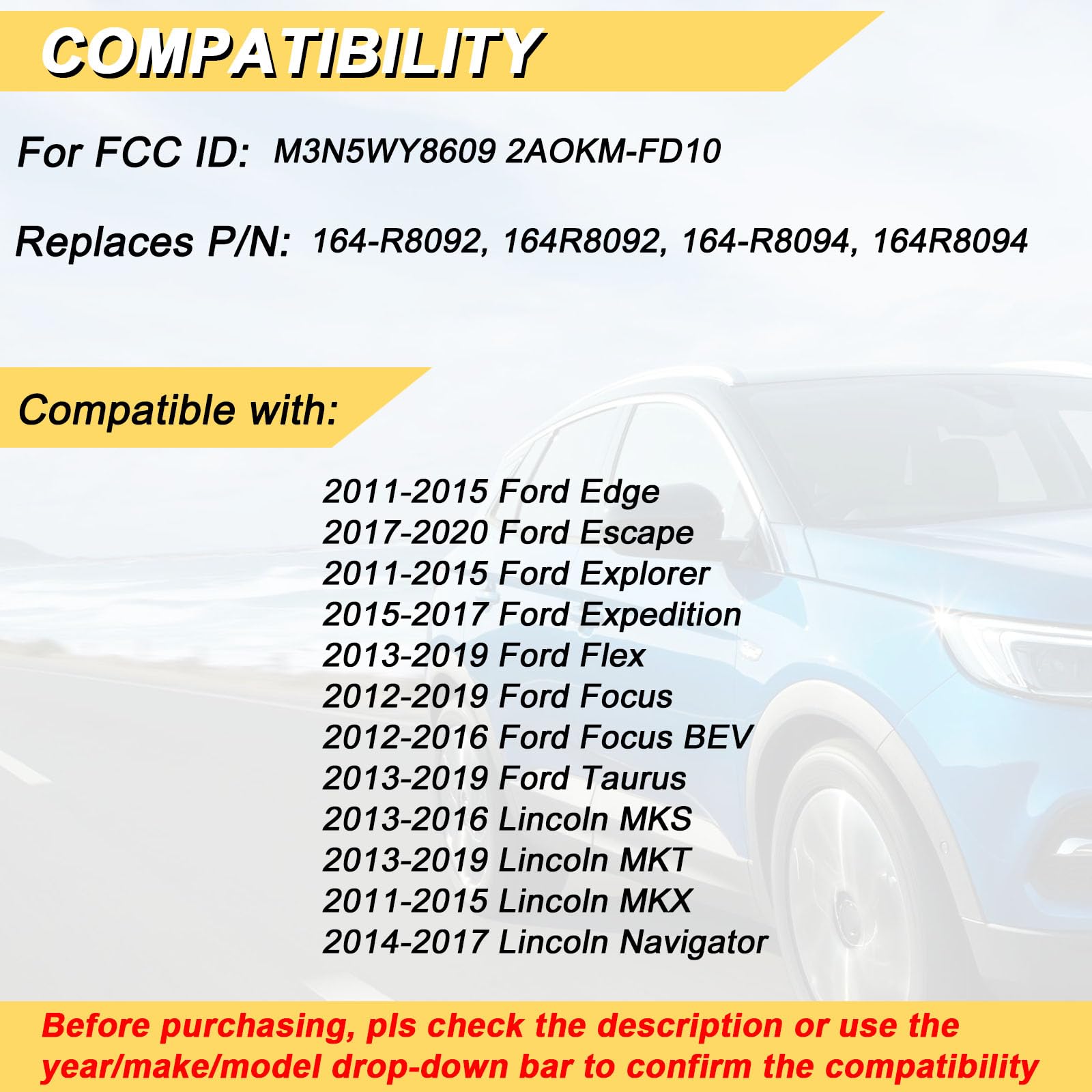 Vurkcy Ford Edge key fob back view highlighting battery and circuitry.